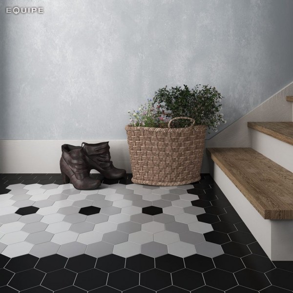 equipe scale hexagon porcelain grey_